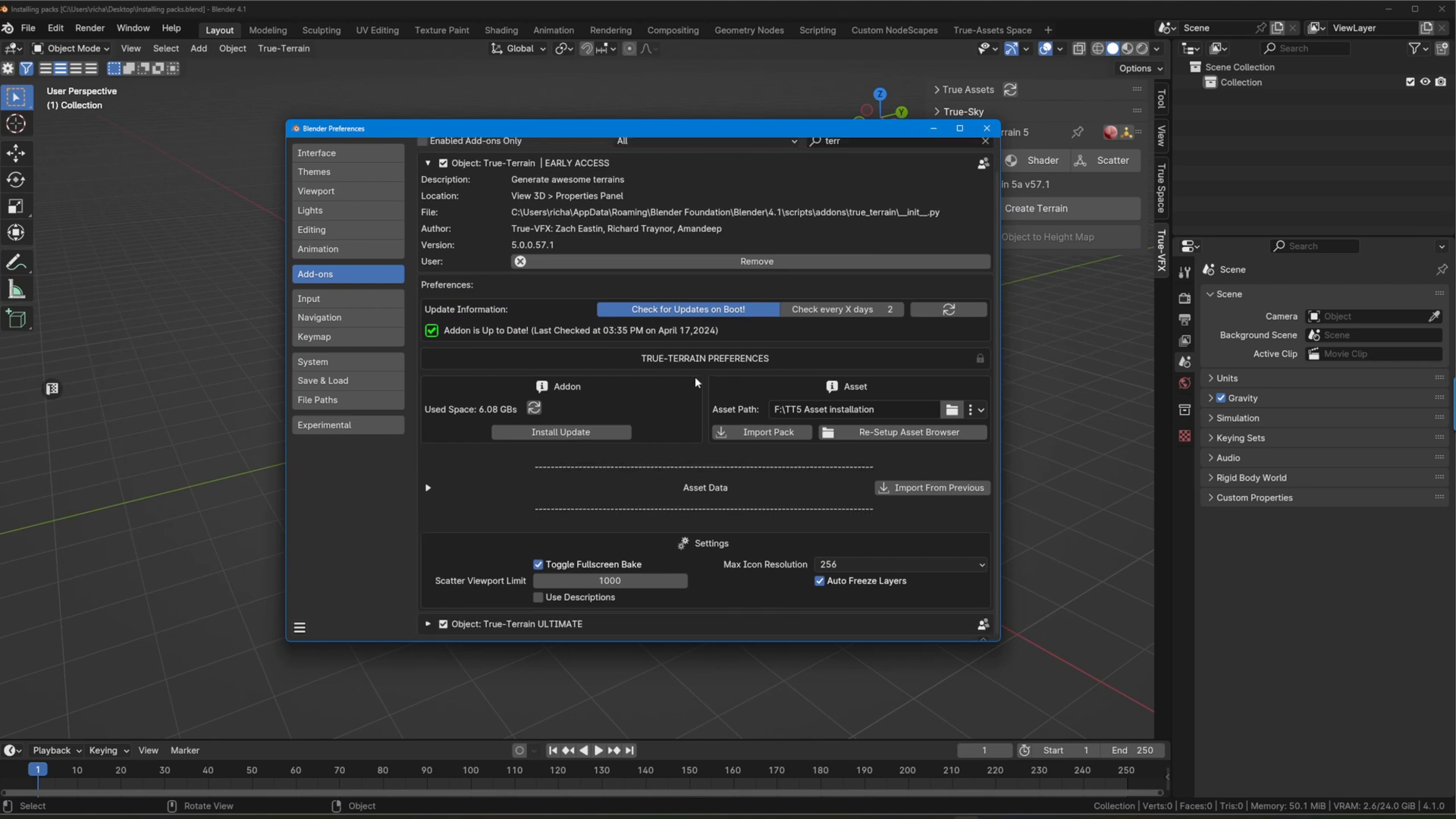 True-Terrain 5 Preferences Setup