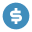 Dollar Sign in Blue Color