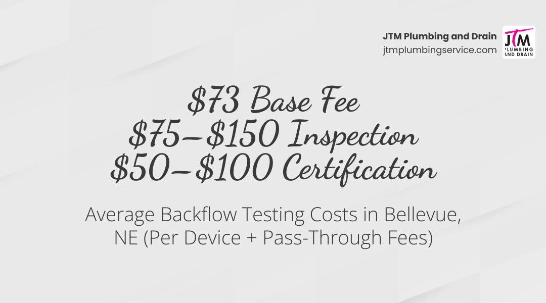 Stat: Average backflow testing and certification costs in Bellevue Nebraska infographic Stat: Average backflow testing and certification costs in Bellevue Nebraska infographic
