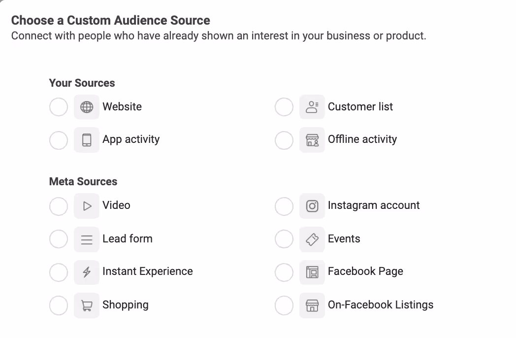 audience settings