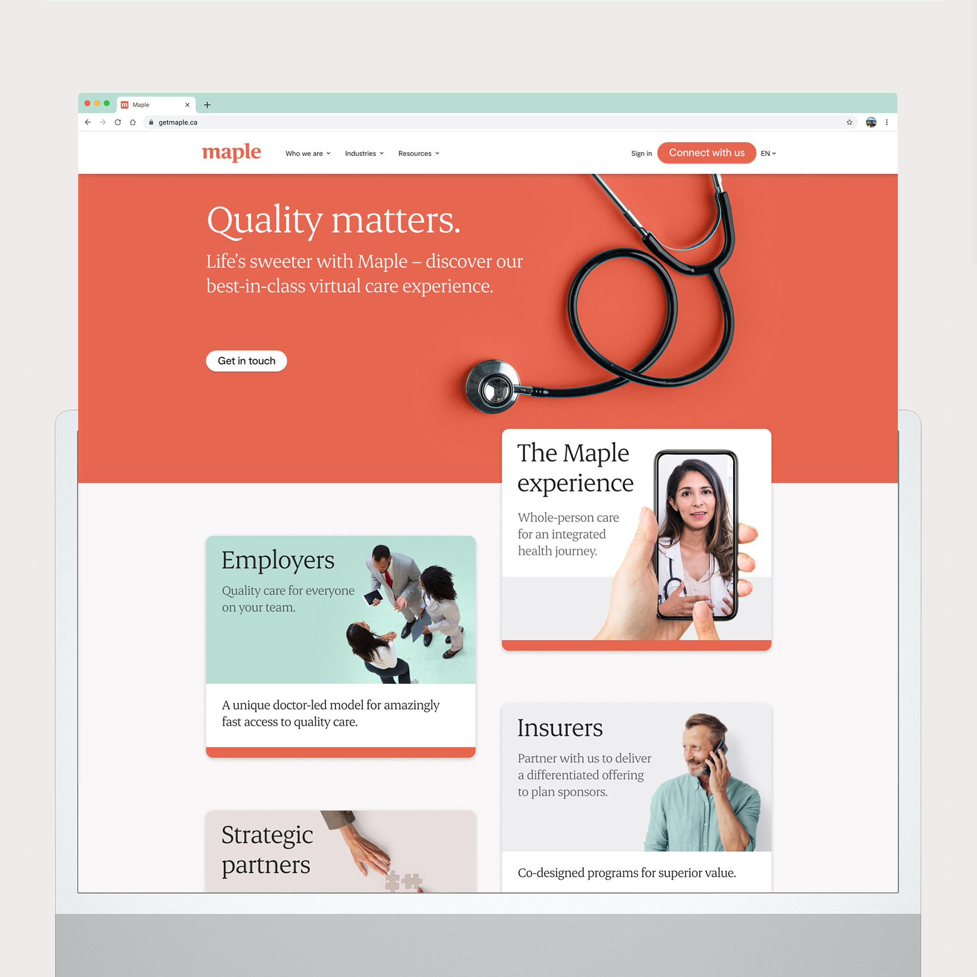 Desktop Website Mockup