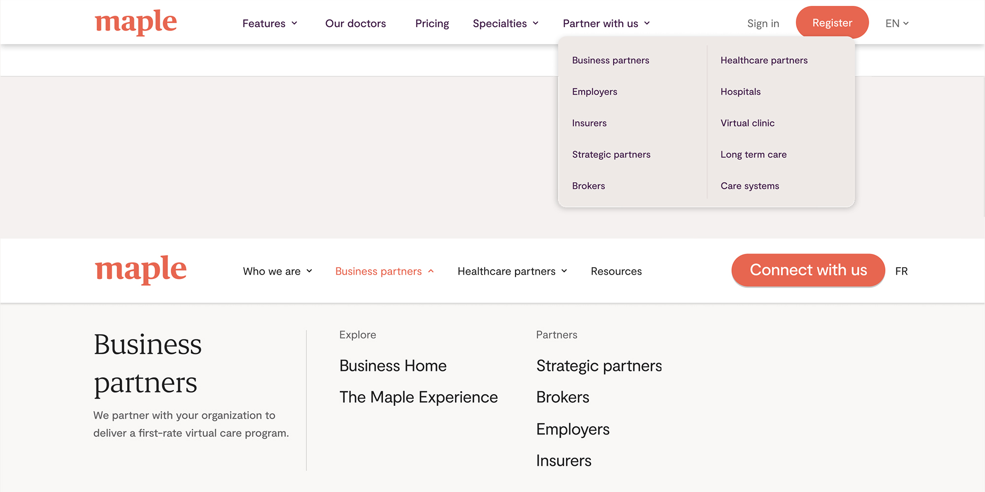 Website Navigation Update