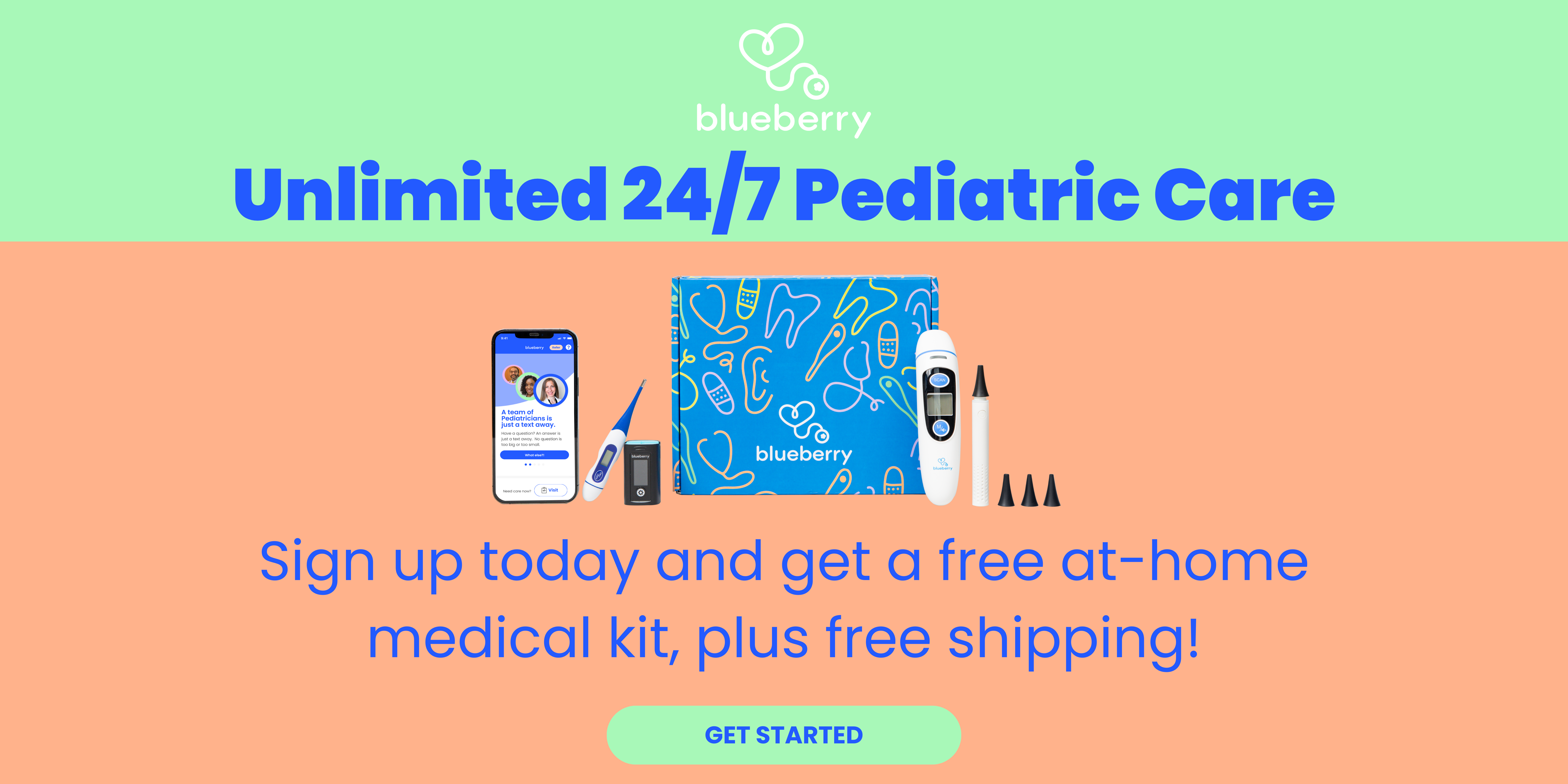 Unlimited 24/7 Pediatric care at Blueberry Pediatrics in whole USA