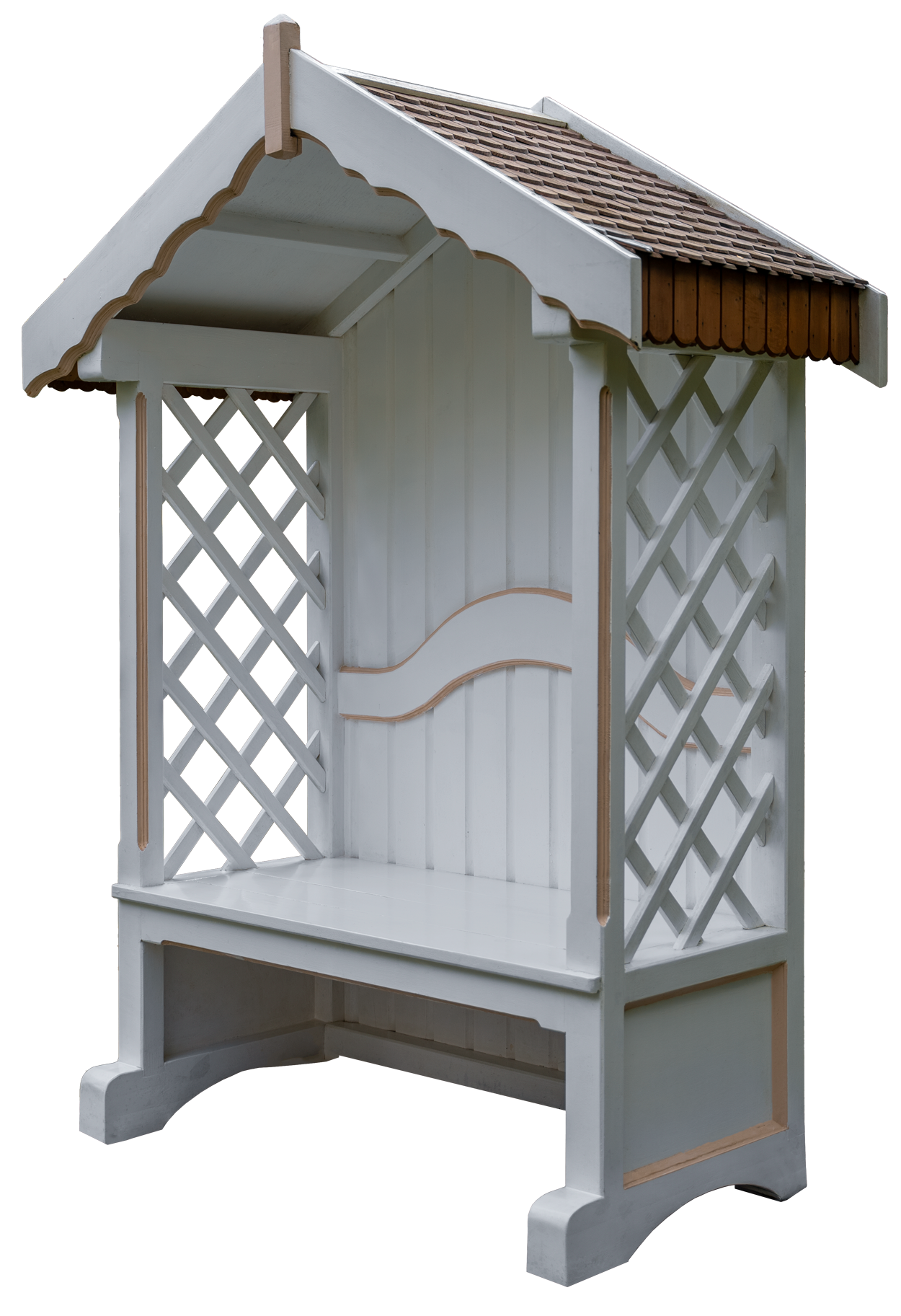 Freigestelltes Bild eines Gartenhäuschens