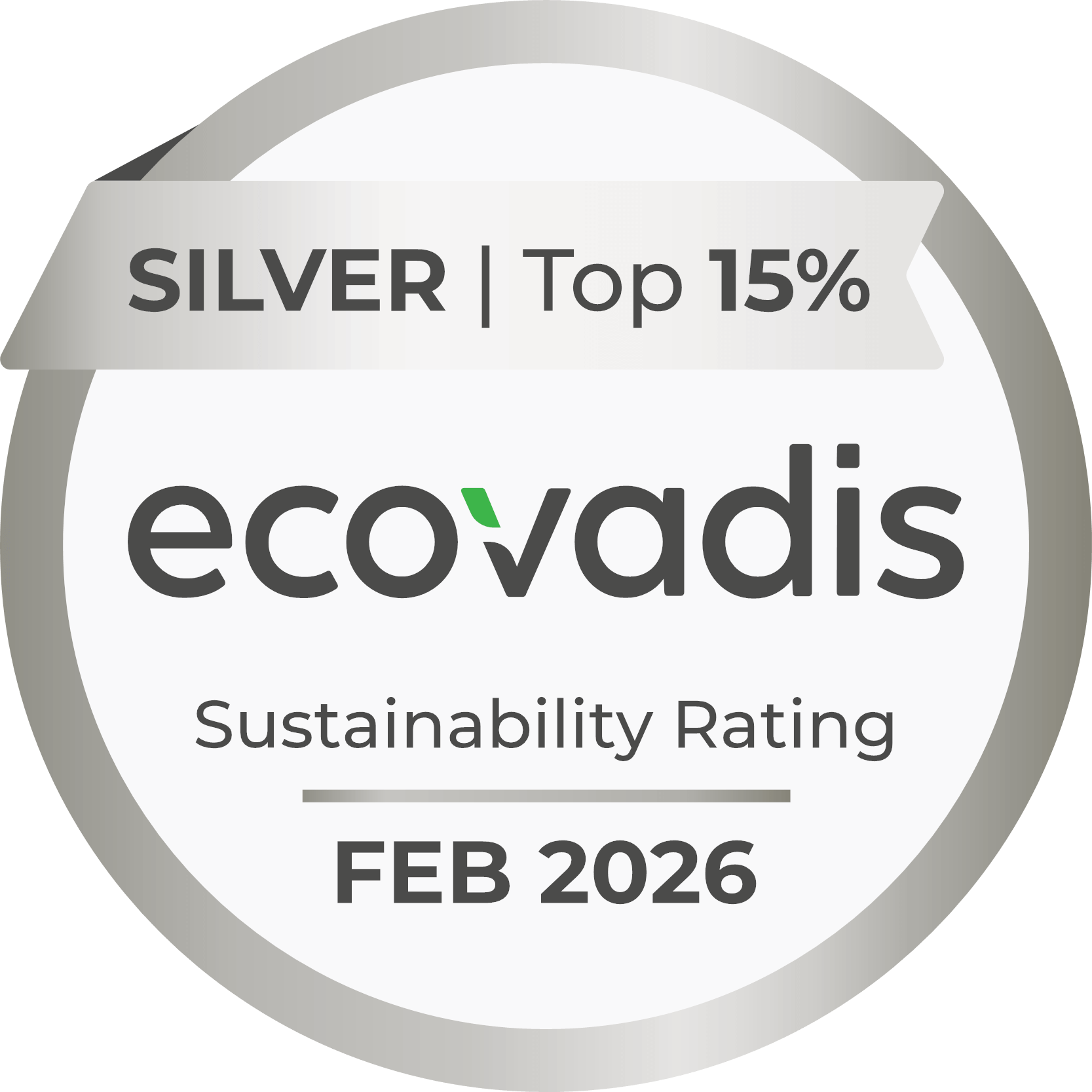 EcoVadis Silver recognition given to Space Refinery in February 2026