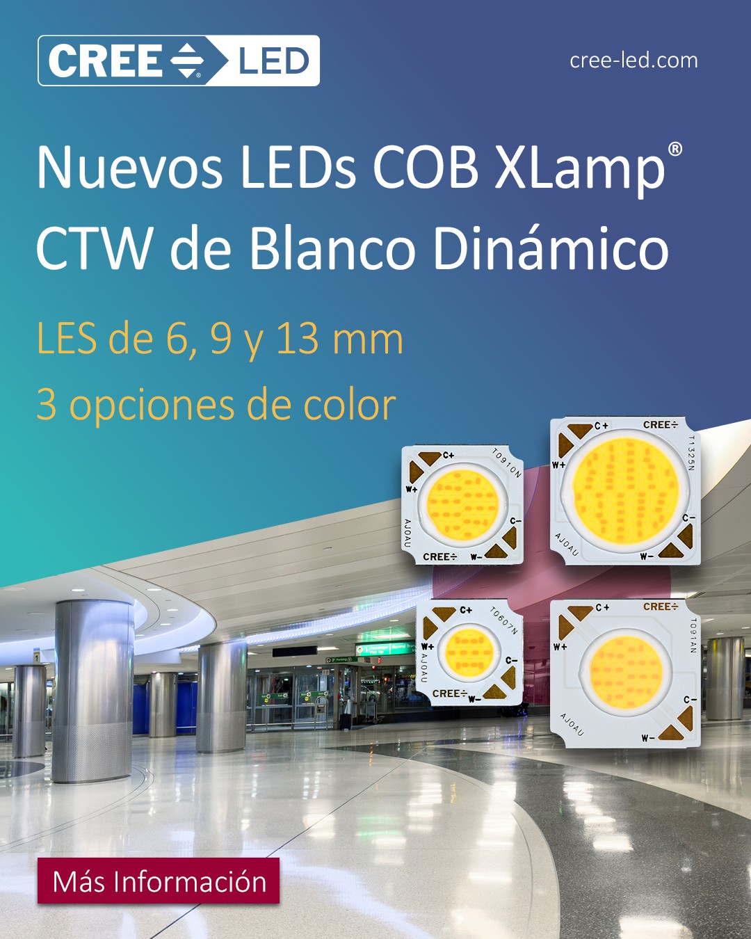 XLamp® CTW de Cree LED: Precisión Cromática y Versatilidad en Blancos Dinámicos