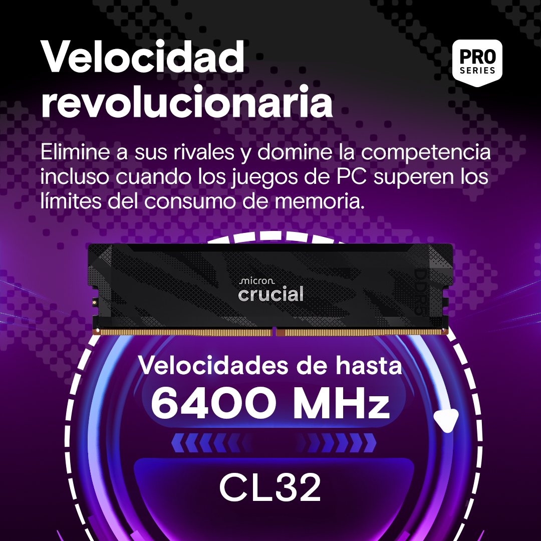 Memoria diseñada para gaming y alto rendimiento