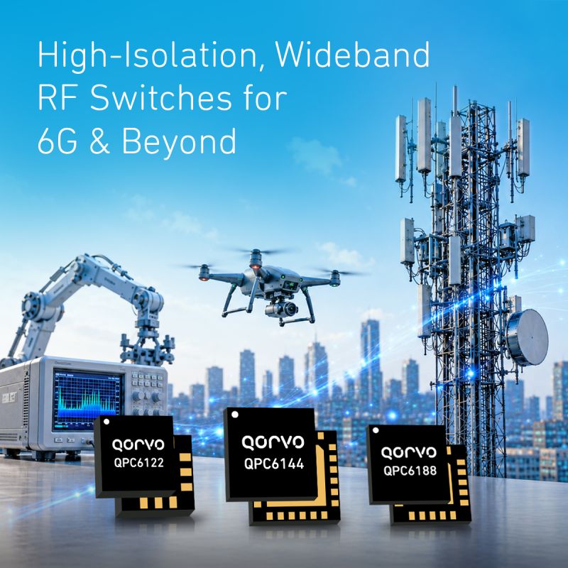 Nuevos Switches RF de Qorvo: Más Compactos, Eficientes y Preparados para la Infraestructura de Próxima Generación