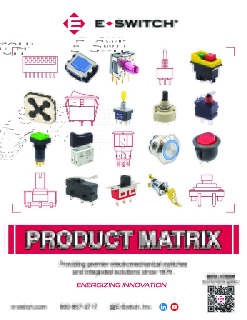 Nuevos productos y actualizaciones del catálogo digital de E-Switch: ampliando las posibilidades en soluciones electromecánicas