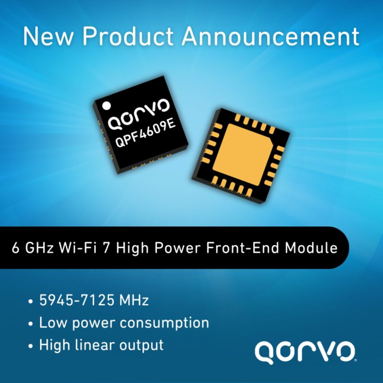 Qorvo QPF4609E: el siguiente nivel de rendimiento para redes Wi-Fi 7