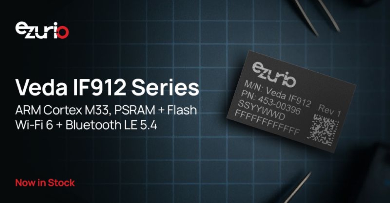 Veda IF912: módulo MCU conectado con Wi-Fi 6 y Bluetooth LE para aplicaciones IoT industriales