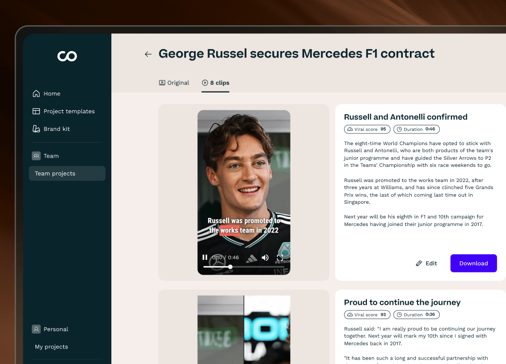 Viral Highlights generated by Milo