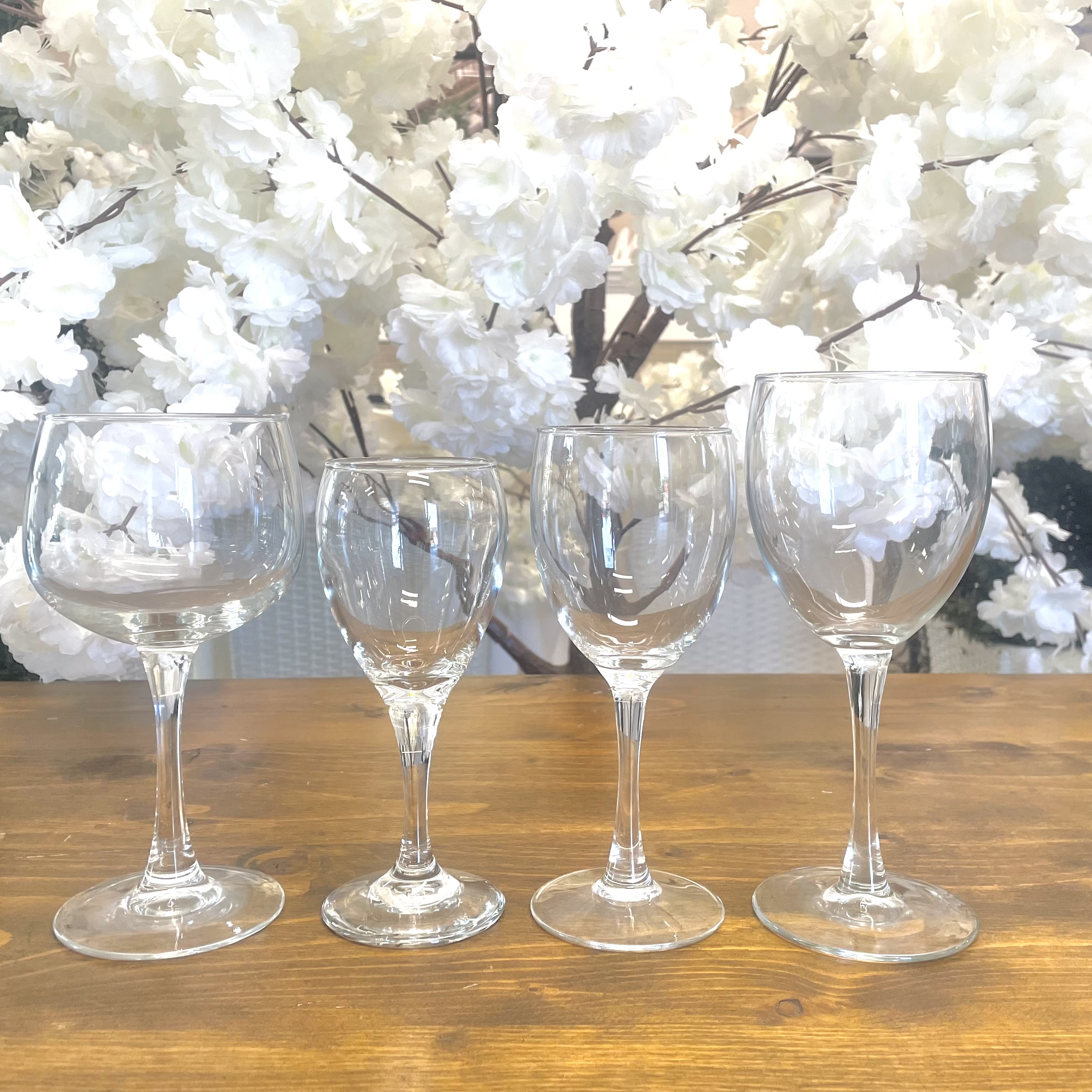 Wine Glasses, (4 sizes)