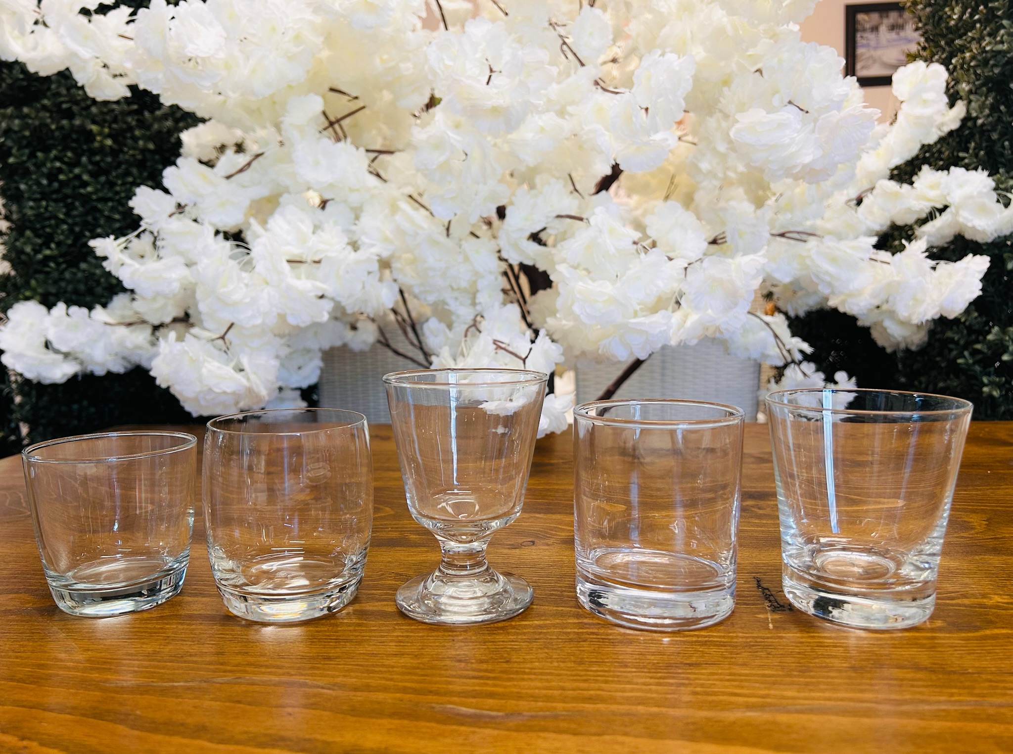 Old Fashion ( 2 sizes ), On The Rocks, Tumbler, and Whiskey