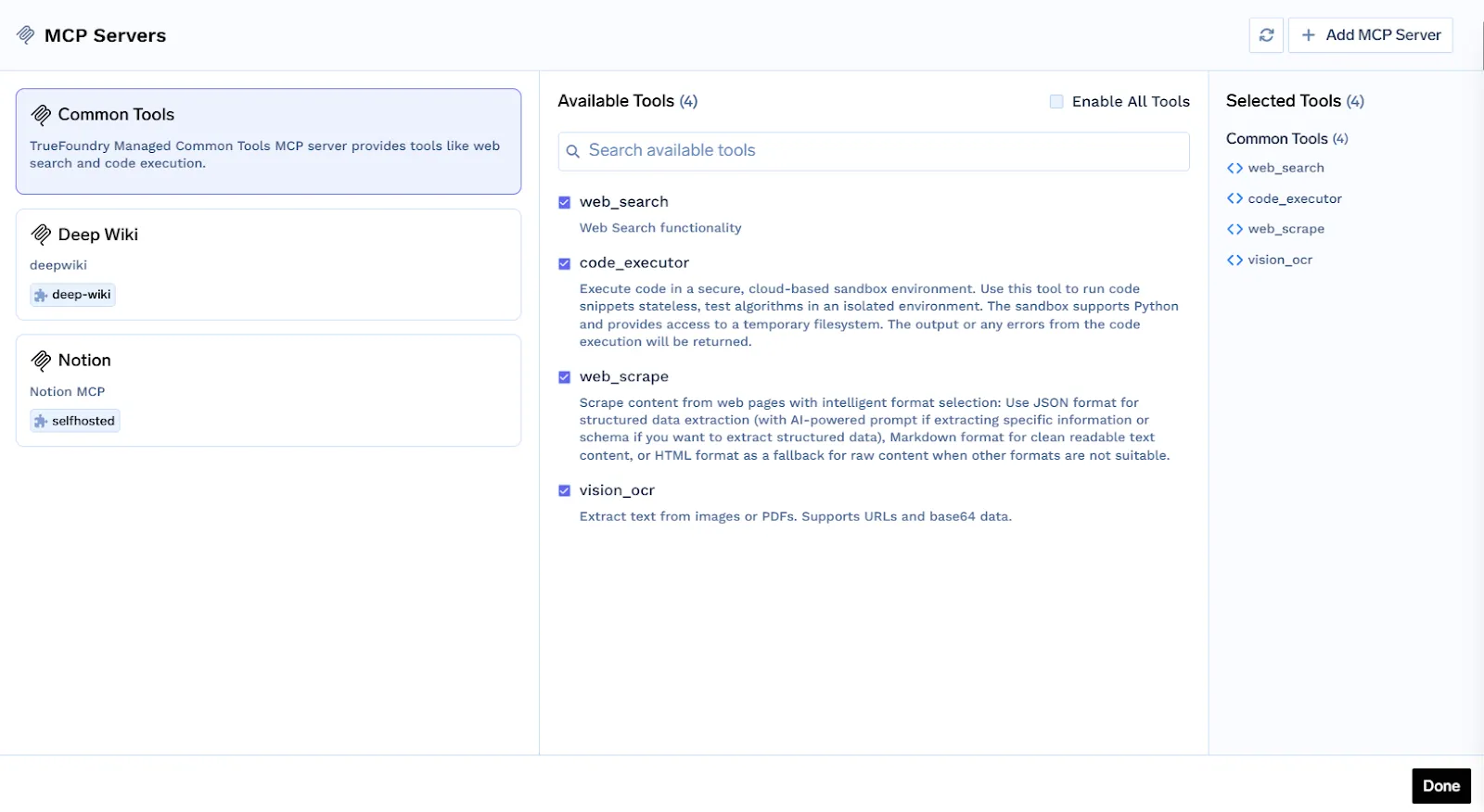 MCP server groups in TrueFoundry