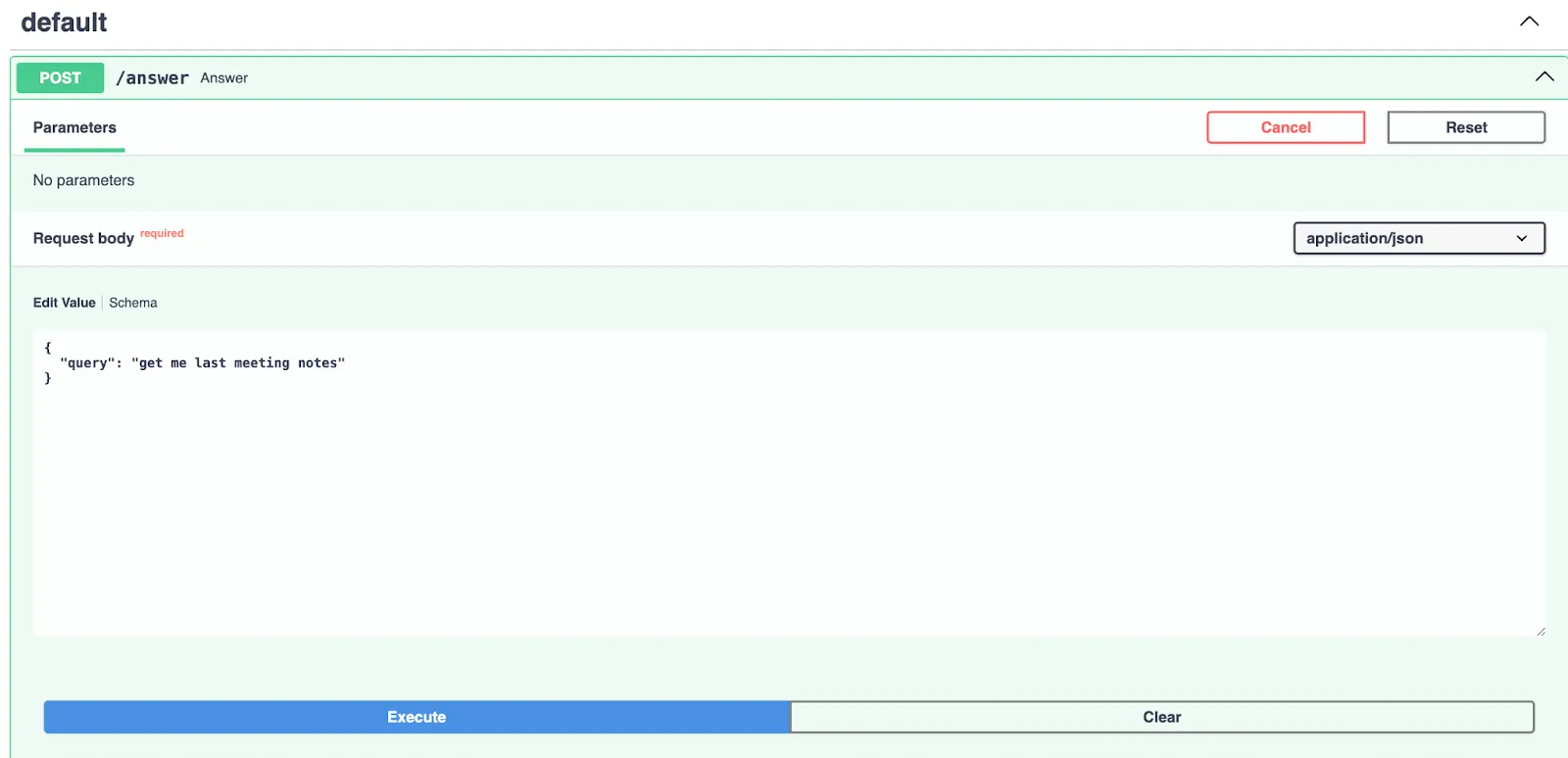 TrueFoundry’s UI showing an answer request testing a multi-agent system with a sample query