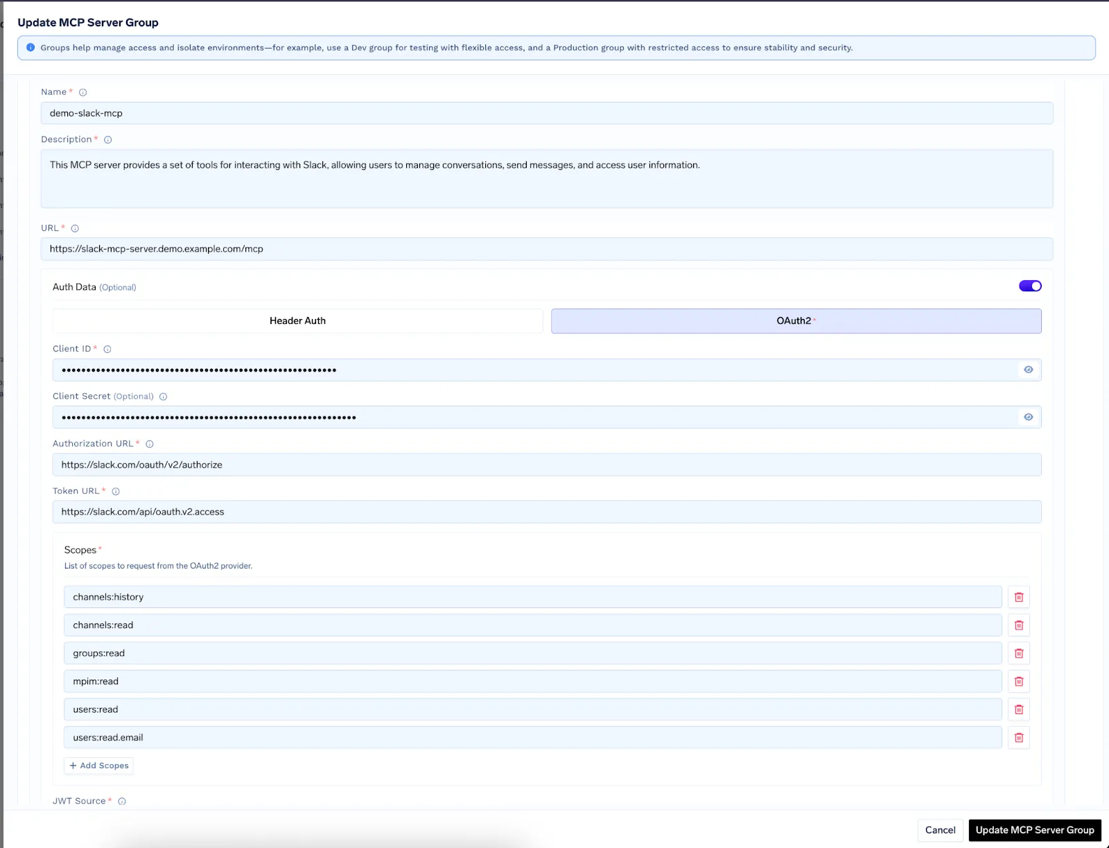TrueFoundry’s authentication workflow for Enterprise MCP