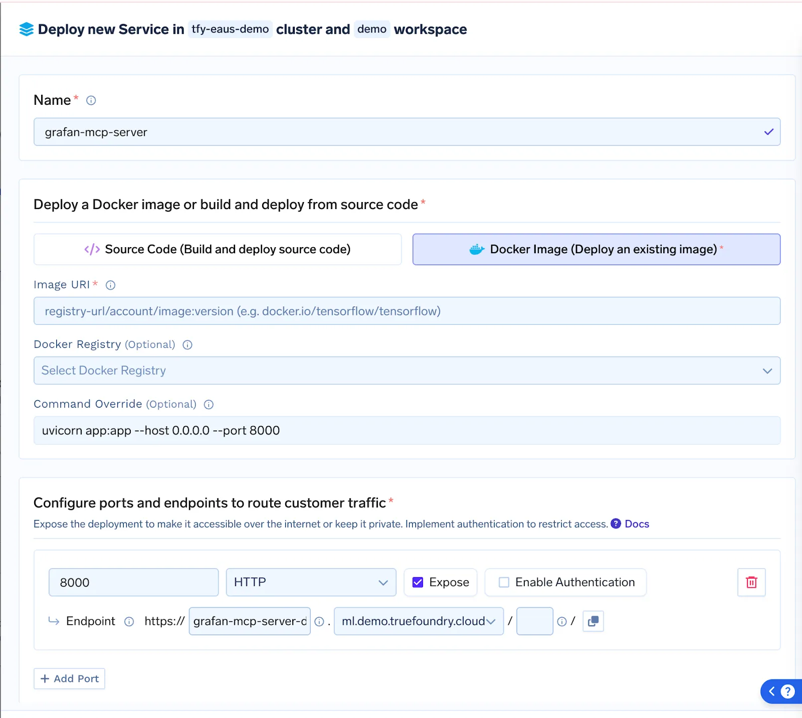 MCP server deployment in a secure AI gateway