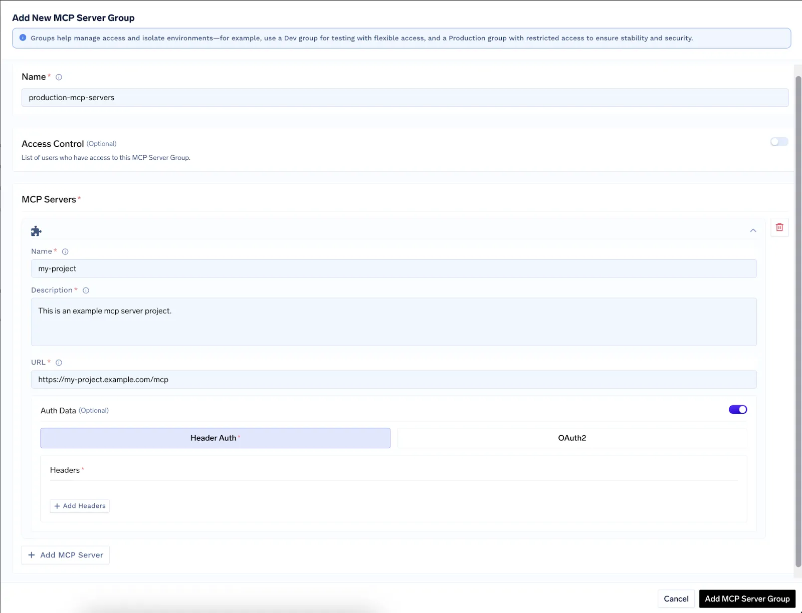 TrueFoundry’s single platform for MCP server registry