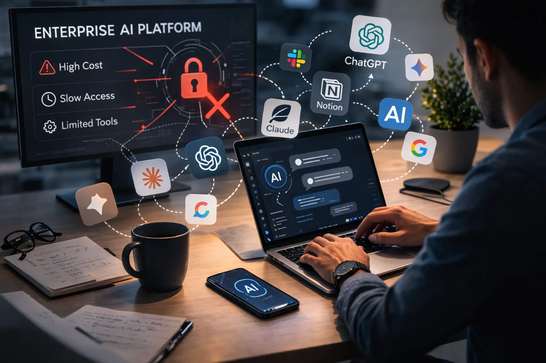 TrueFoundry platform controlling shadow AI risk across enterprise teams