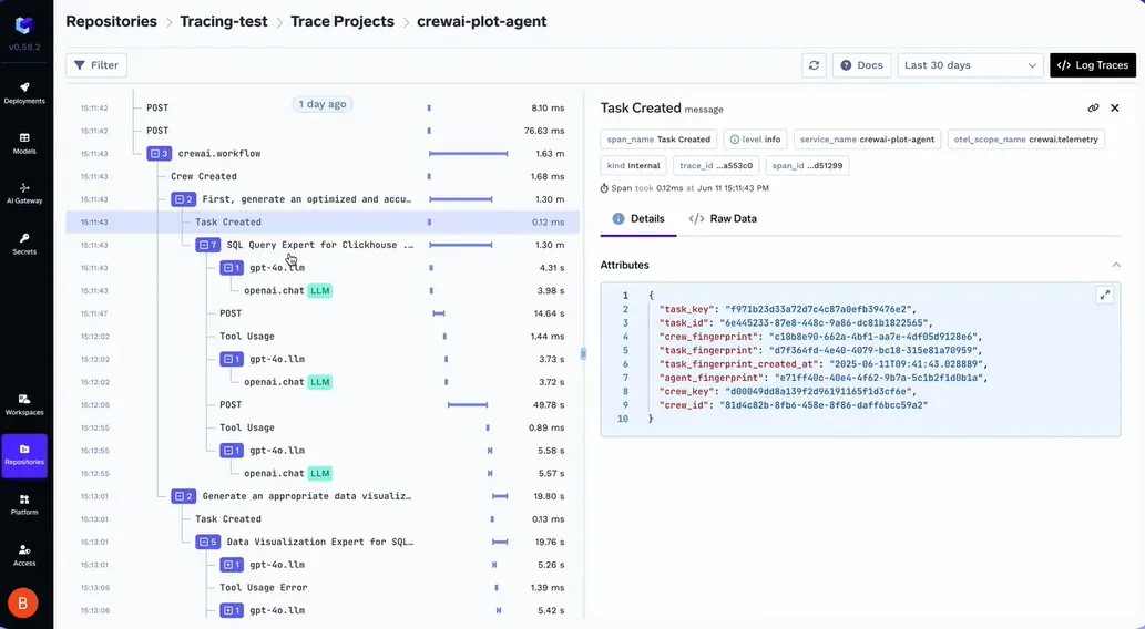 LLM orchestration layer with Truefoundry AI Gateway enabling routing, observability, and multi-provider model integration