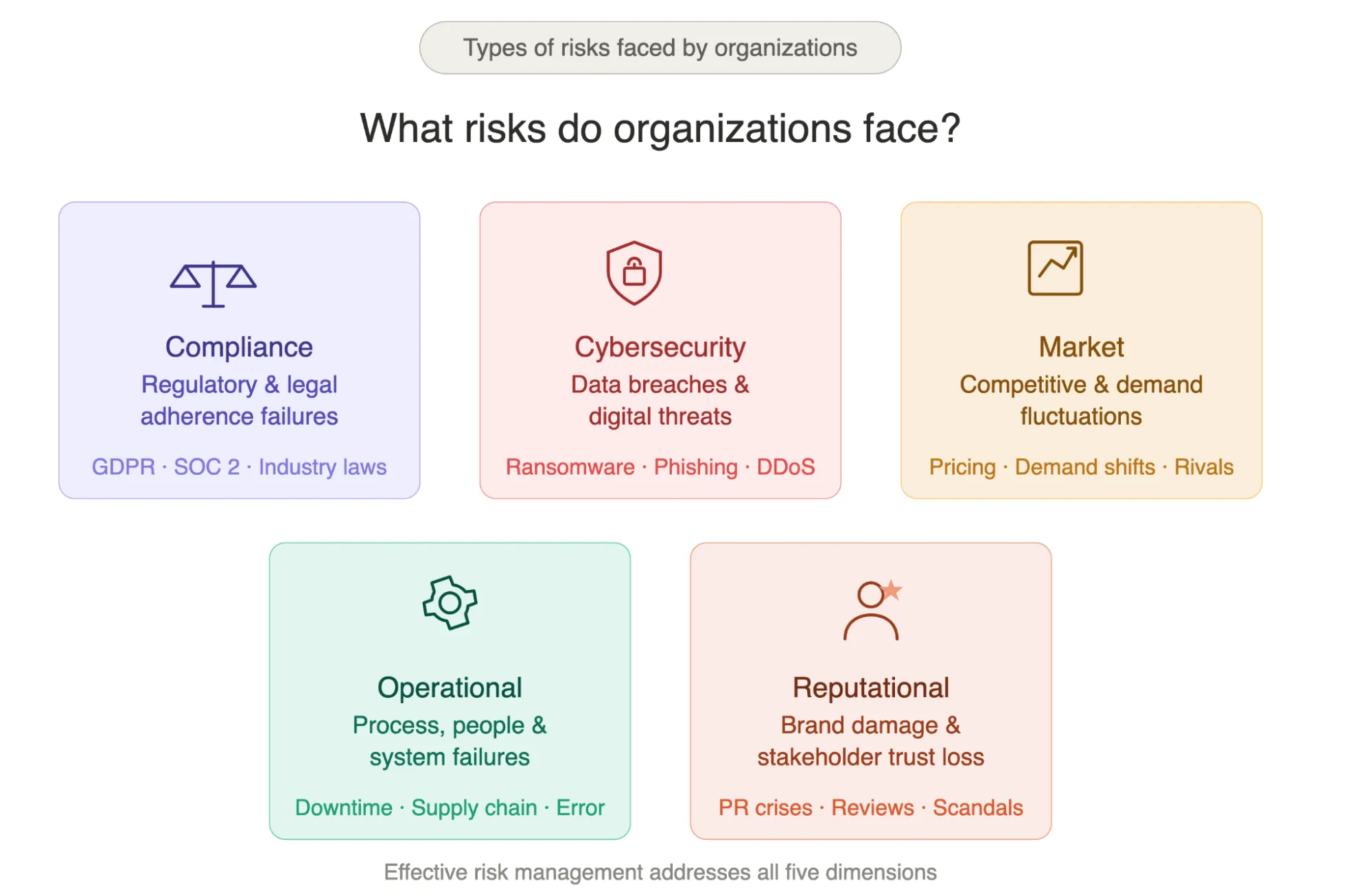 Risks faced by organizations