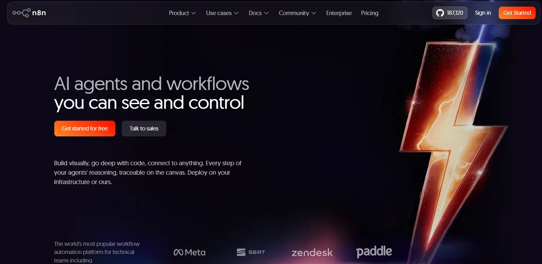 n8n visual workflow builder offers AI agent automation