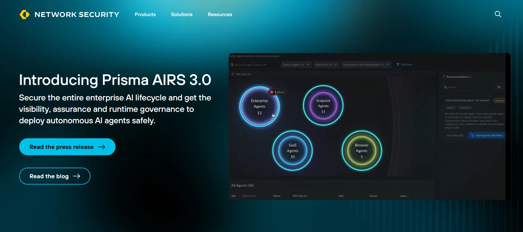 Prisma AIRS secures enterprise AI applications and agents