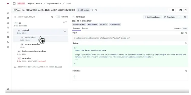 LangFuse as LLM observability tool