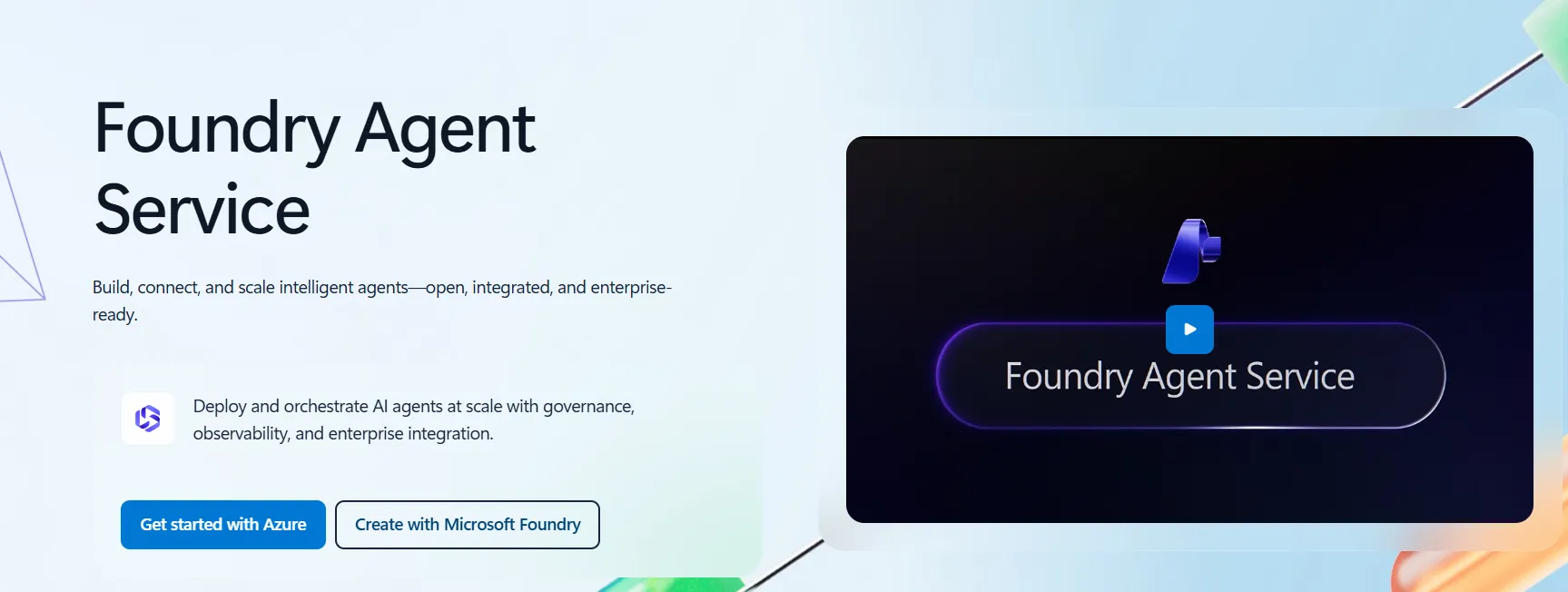 Microsoft Foundry Agent Service manages Azure AI agents