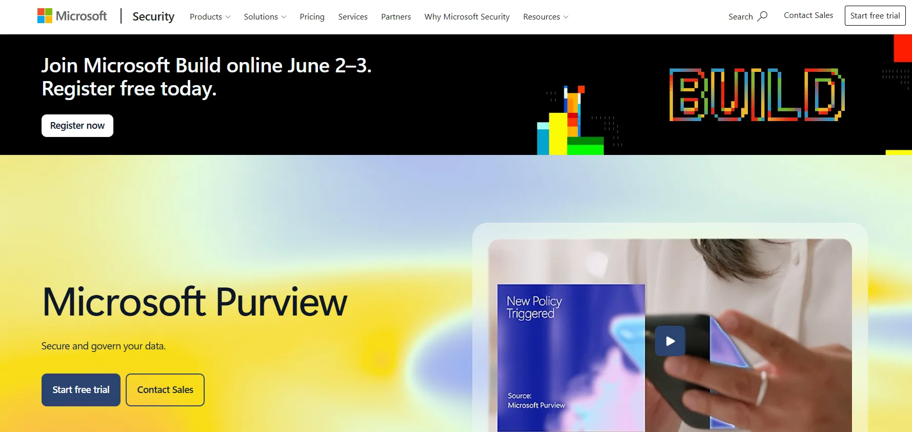 Microsoft Purview interface for generative AI monitoring