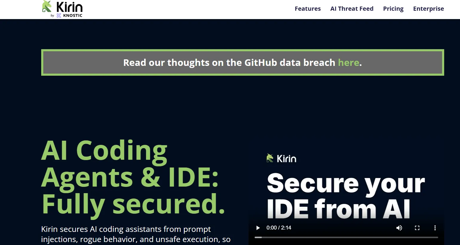 Knostic Kirin securing AI coding assistants