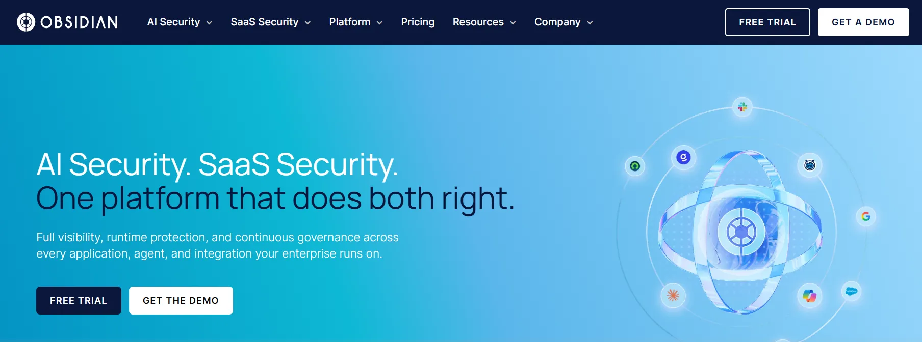 Obsidian Security platform for AI agent governance