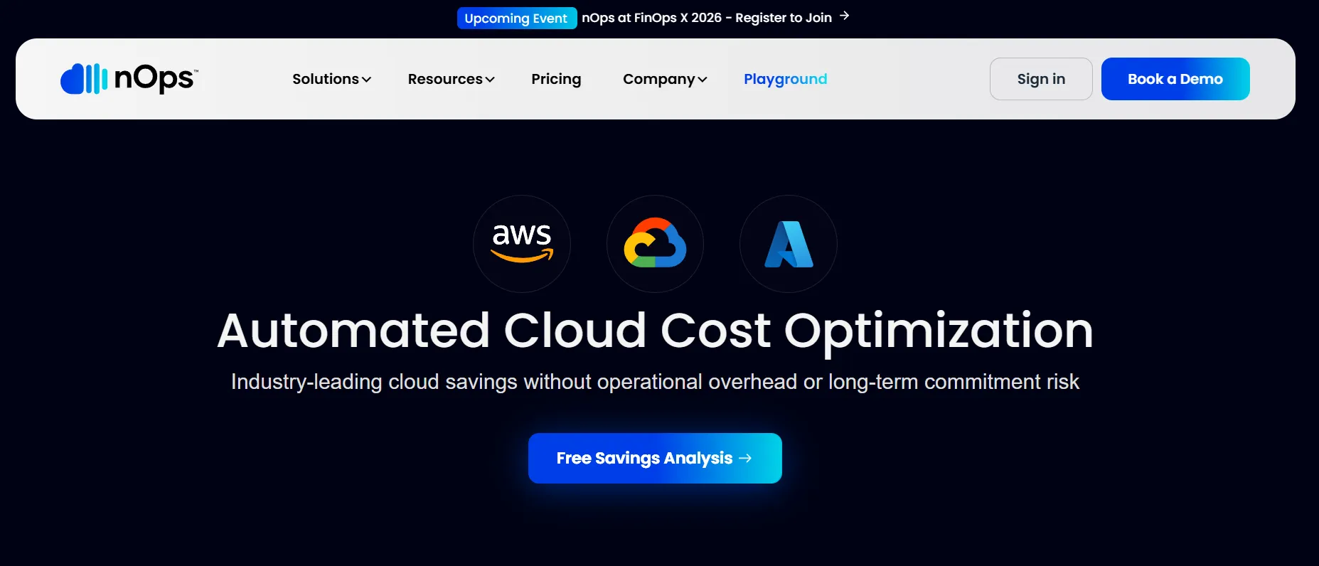 nOps is an AWS cloud cost optimization platform for AI infrastructure teams 