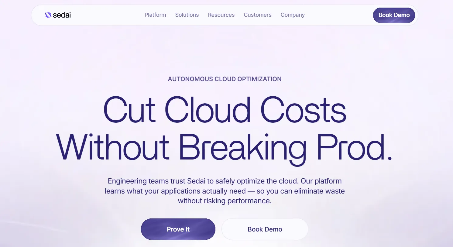 Sedai is an autonomous infrastructure optimization platform for self-hosted AI workloads