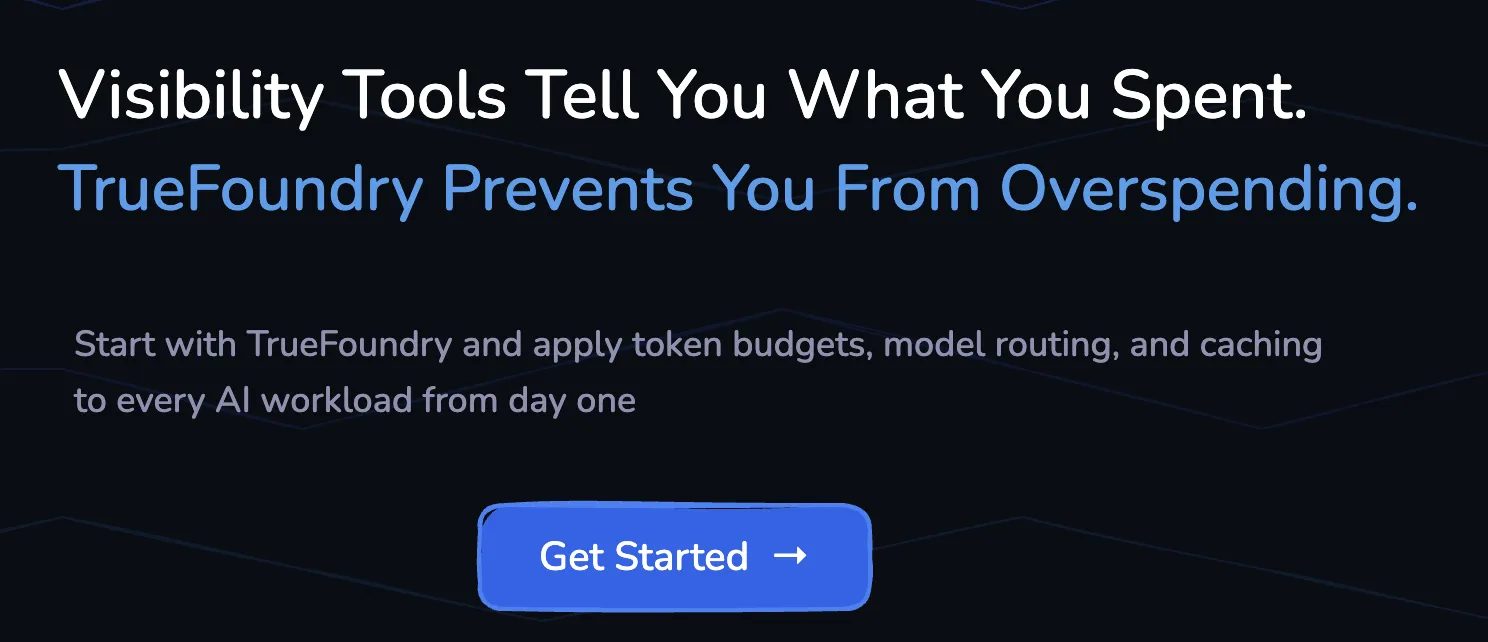 TrueFoundry AI cost optimization gateway enforcing budget limits before inference execution