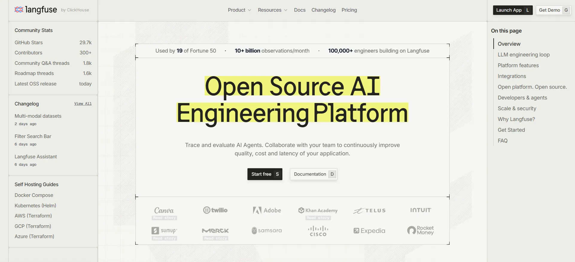 Langfuse supports self-hosted LLM observability and evals