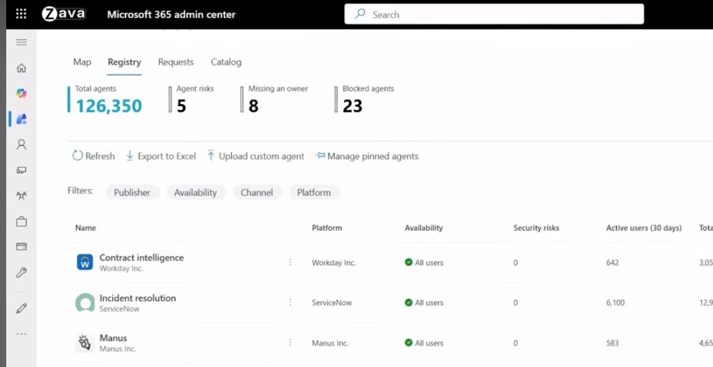 Agent 365 registry in the Microsoft 365 admin center
