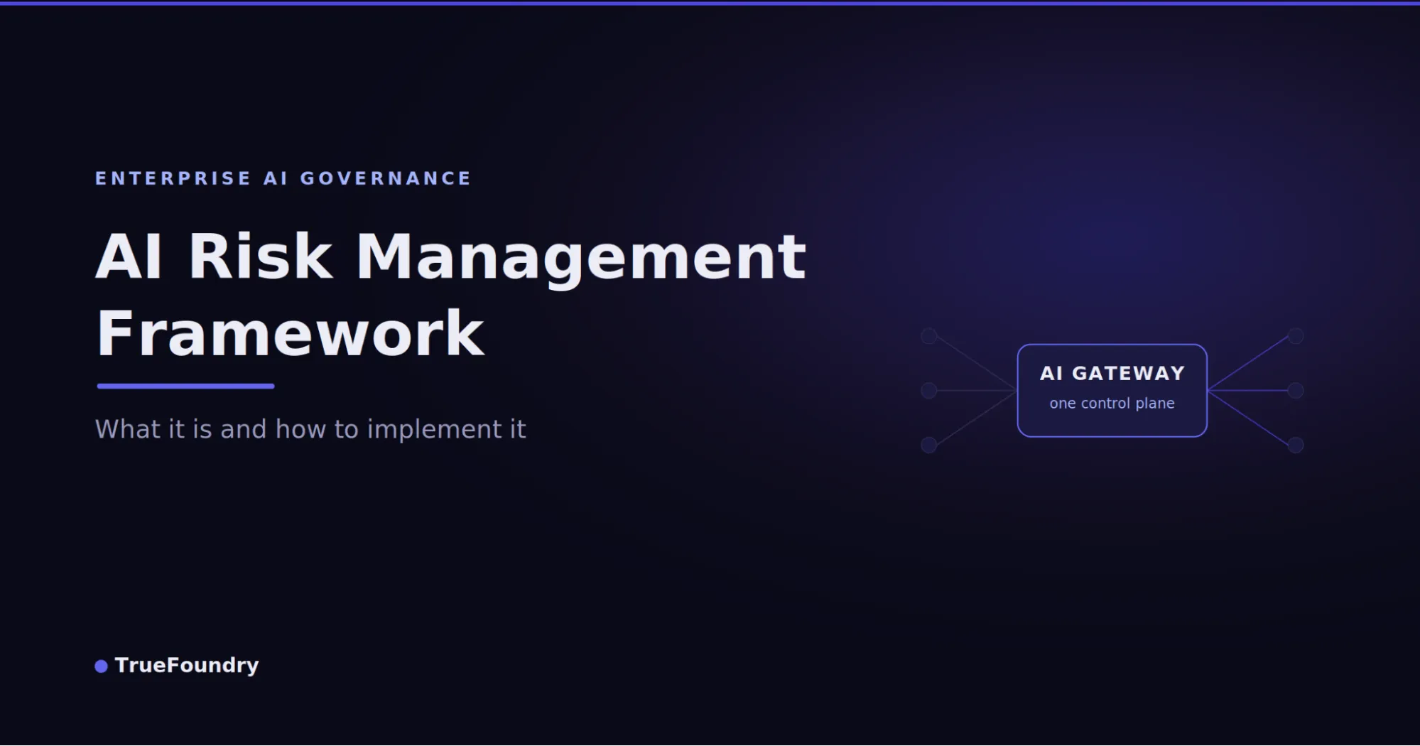 TrueFoundry platform implements AI risk management framework controls