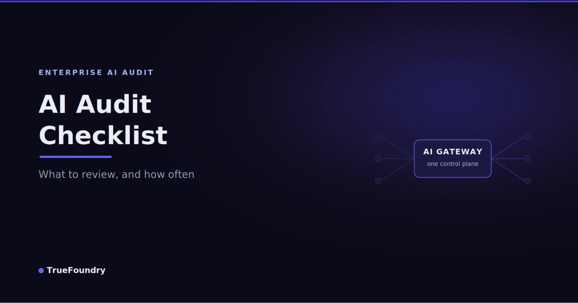 TrueFoundry AI gateway supports enterprise AI audit checklist compliance