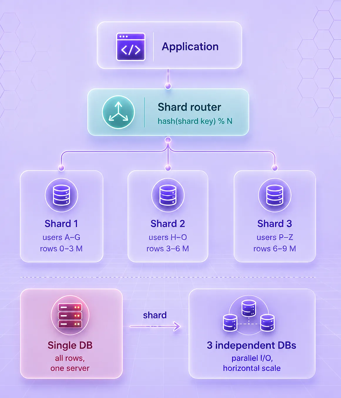 Database sharding explained 