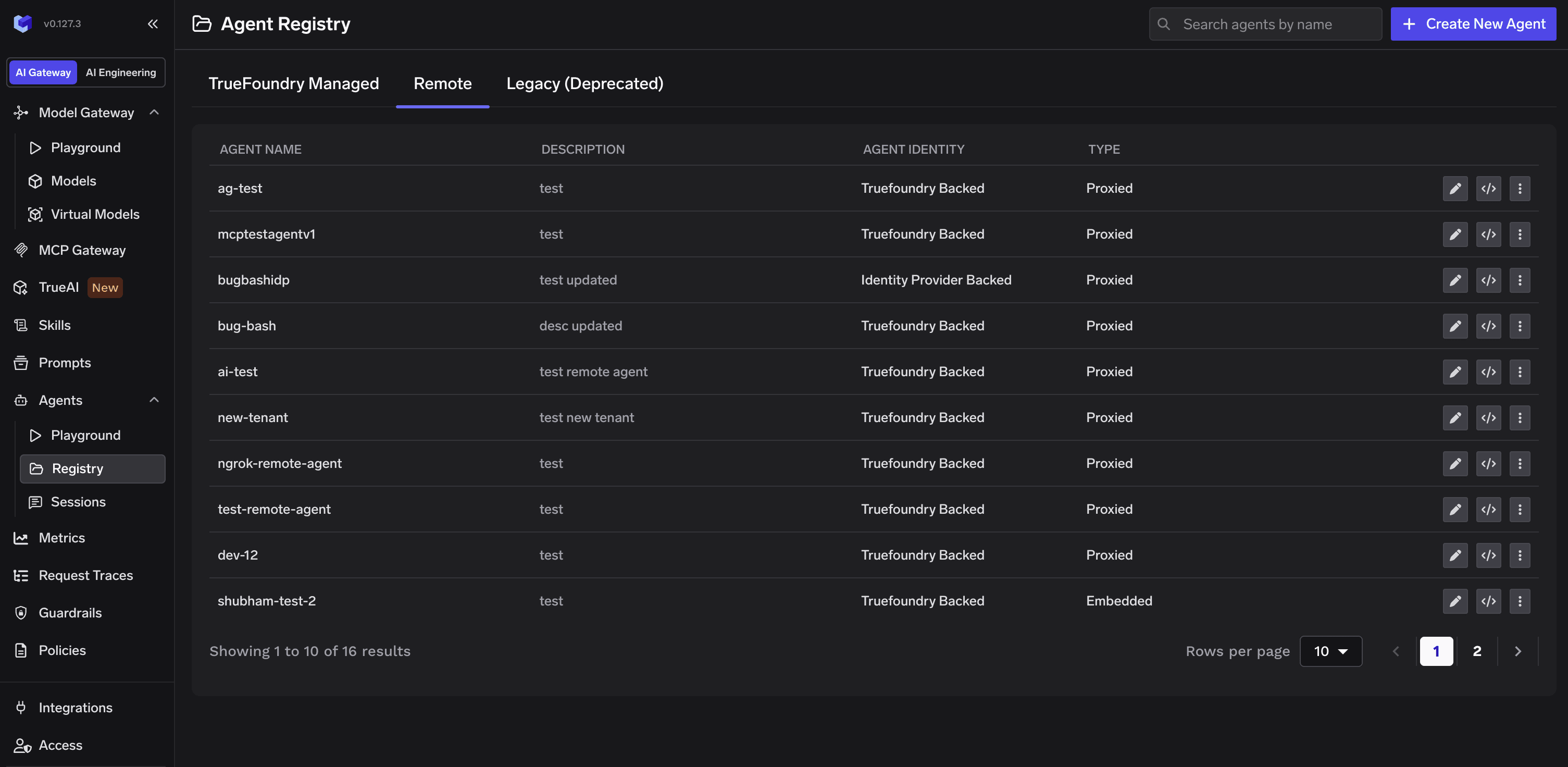 TrueFoundry Agent Registry