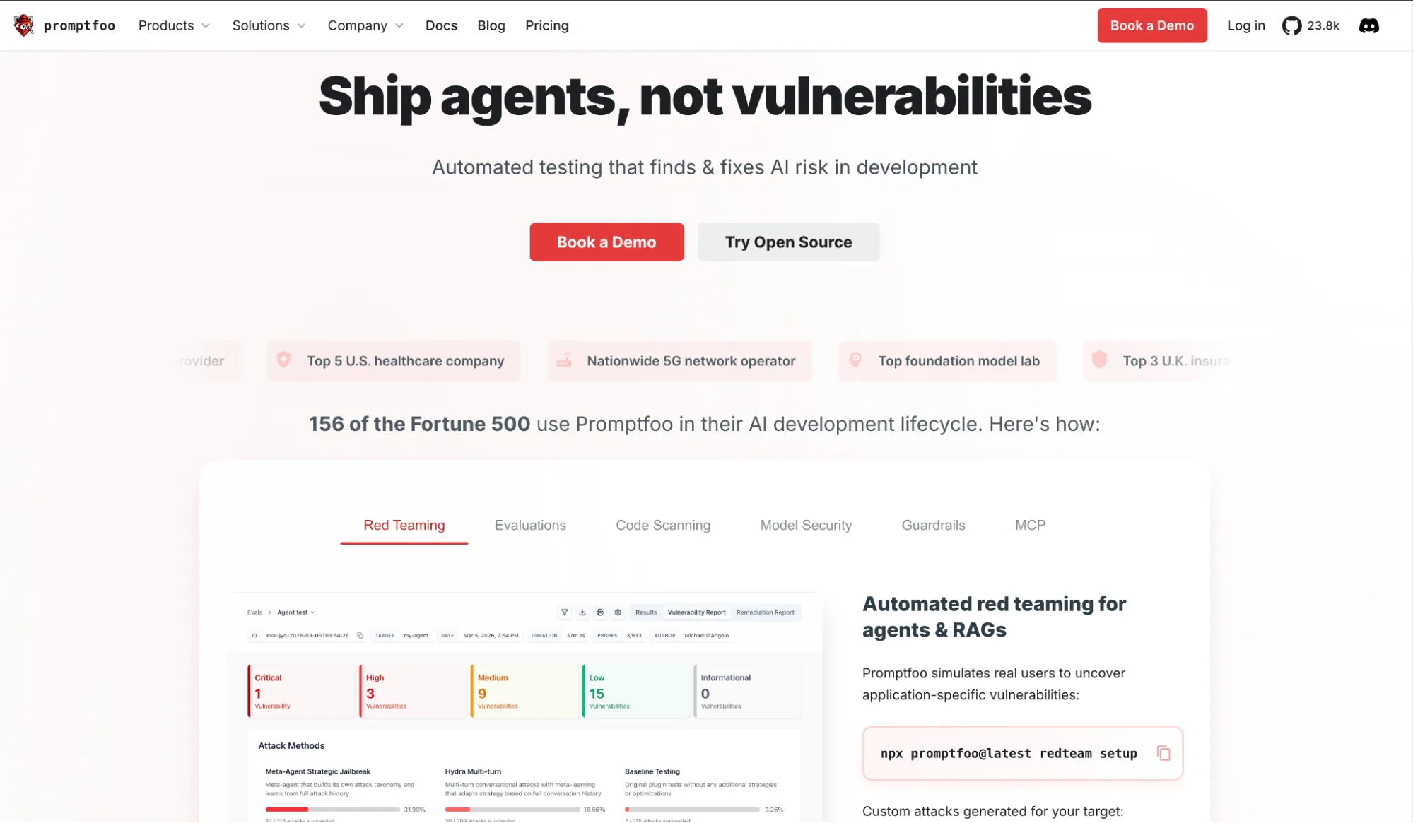 Promptfoo evaluates prompt models, red teaming, and CI workflows