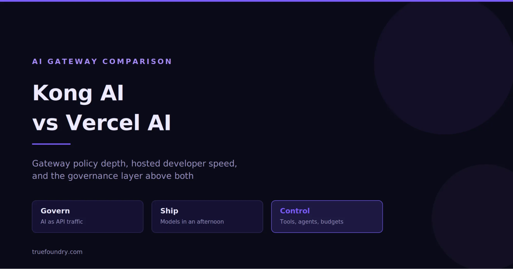 Comparing Kong AI and Vercel AI gateway governance