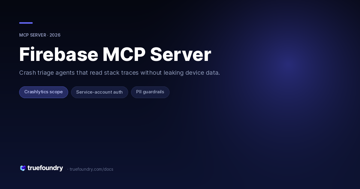 Firebase MCP Server — TrueFoundry