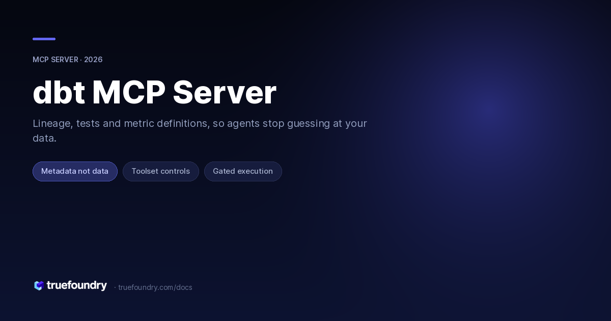 dbt MCP Server — TrueFoundry