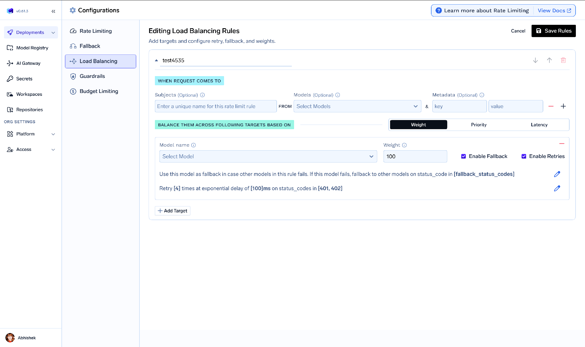 Routing configuration in the TrueFoundry AI Gateway