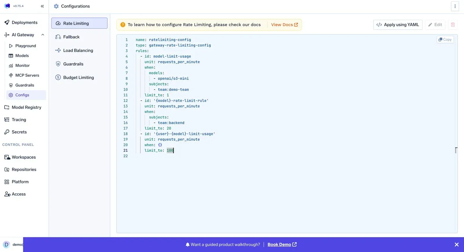 Rate Limiting and Budget Controls with TrueFoundry