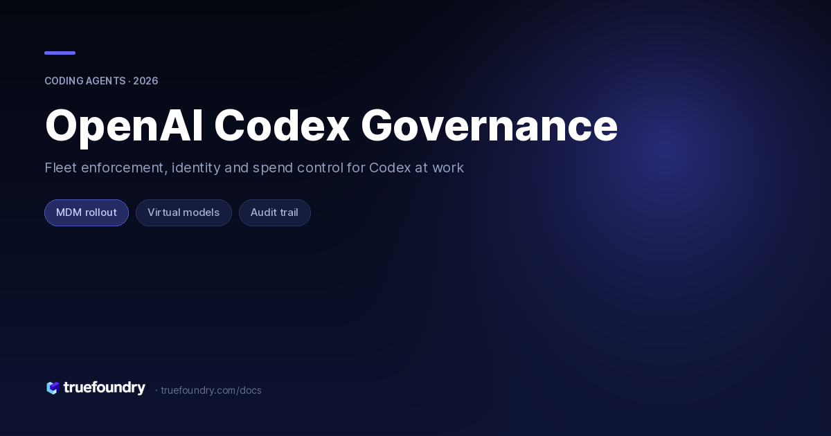 OpenAI Codex Governance — TrueFoundry