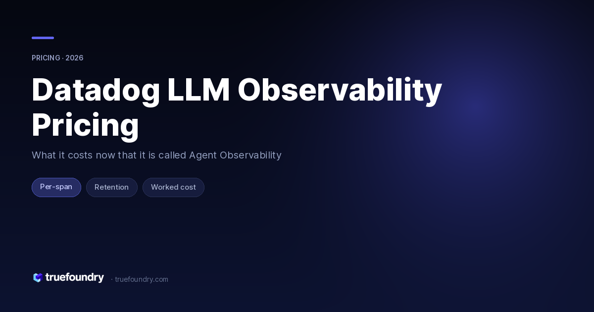 Datadog LLM Observability Pricing — TrueFoundry
